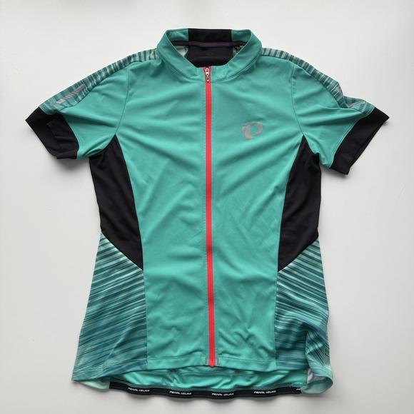 PEARL IZUMI Elite Pursuit Short Sleeve Cycling Full Zip Jersey Womens XL Teal - Picture 1 of 14